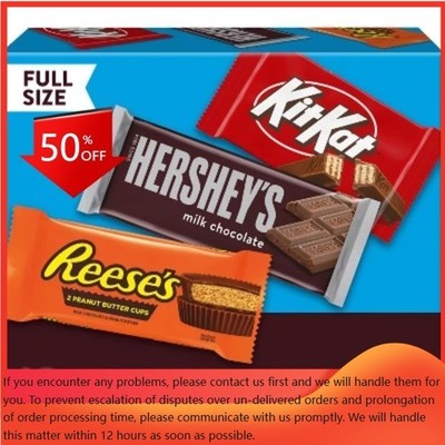 Reese's, Hershey's and Kit Kat Milk Chocolate Candy Bars Variety Pack - 18ct