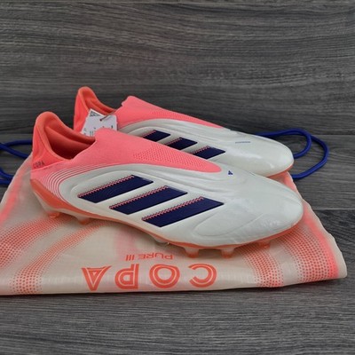 Adidas Copa Pure 3 Elite Laceless FG Size 8 Mens Coral White Soccer Cleats