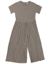ZARA Girls Jumpsuit 13-14 Years  Grey Flecked Cotton AV08