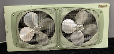 #ad #ad Marvin Model 282 Dual Twin Metal Window Fan Green WORKS 3Speed READ Description $69.99