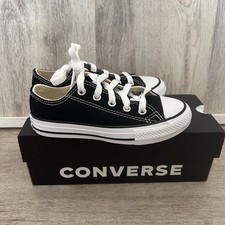 Converse All Star Youth Low Top Sneakers Size 11 Black Boys Girls Classic Spring