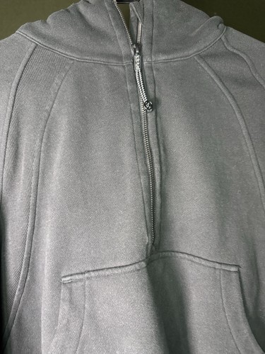 Lululemon Women's Scuba 1/4 Zip Pullover Hoodie Crop Polyester Black Size M/L - Picture 5 of 7