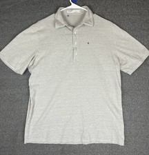 Criquet Polo Shirt Mens Large Gray Short Sleeve Organic Cotton