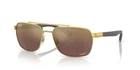 NEW RAY BAN RB3701 001/6B ARISTA GOLD/POLARIZED LENS 59MM