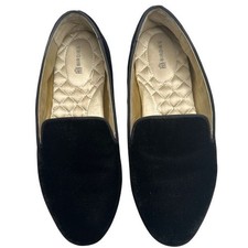 Birdies Starling Black Velvet Smoking Slipper Loafers Flats Women's 7 whimsical