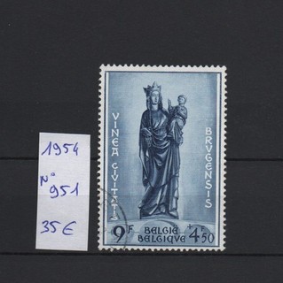 BELGIQUE oblitérés No 951 de 1954 cote 35 euro