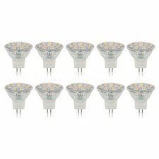 [10 Pack] LED MR11 3W 20W 12V Halogen Replacement GU4 Bi-Pin 3000K Soft White