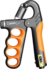 Grip Strength Trainer, Hand Grip Strengthener with Adjustable Resistance 11-220L