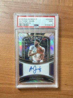 2020-21 Panini Select Anthony Davis - Signatures - PSA 9 - /49