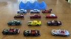 Lot of 12 Vintage Matchbox Cars In Blue Plastic Car Holder
