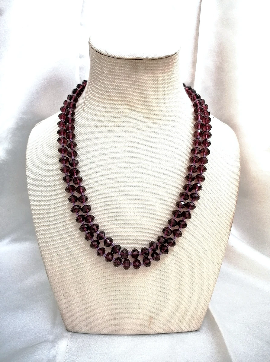 Collana Con Perline Di Cristallo Di Rocca E Ciondolo Cuore In Pietra - Nupuyai, Lunghezza 49-50 Cm, Regalo Per Donna, Amore E Guarigione