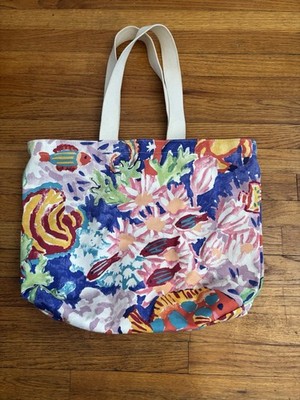 Vintage Ken Done Tote Bag & Pouch  Under The Sea Tote Shoulder Handbag Bag PVC
