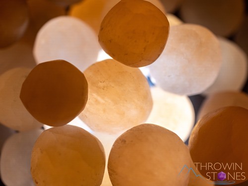 Orange SELENITE Crystal Sphere - Mini Marbles, Faceted Tumbled Crystals E2129 - Picture 2 of 10