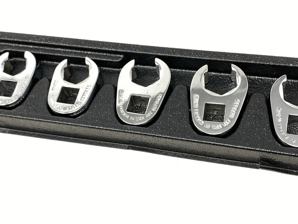 Snap-On Tool Metric 3/8" DR Flare Nut Crowfoot Wrench Set 10pc 9-18mm FRHM Serie - Image 4 of 4