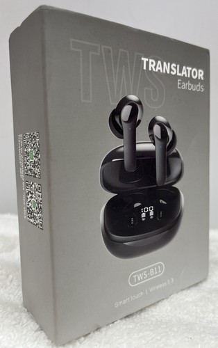 Translator Black Earbuds 144 Languages Real Time AI Voice TWS-B11 NEW