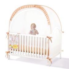 VEIZXUN Pop Up Crib Tent, Safety Net to Keep Baby in, Mosquito Netting