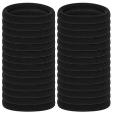 50 Pcs Thick Black Hair Ties Large Elastics Bulk Hair Ties Stretch Hair Bands Po