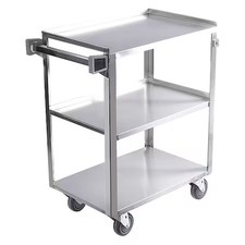 Utility Cart, Stainless Steel, 500 Lb Load Capacity, 31 In L, 18 3/4 In W, 34