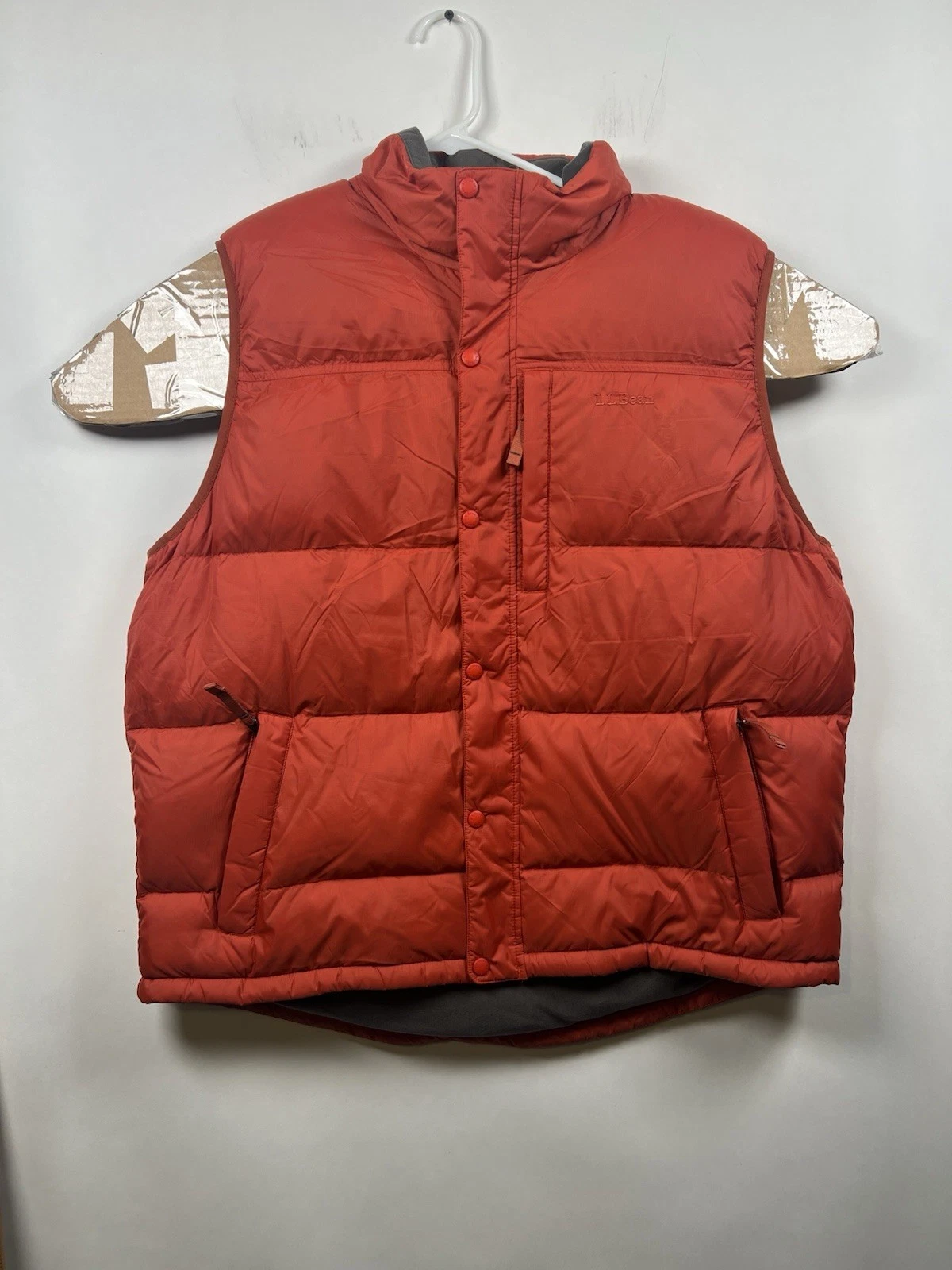 LL Bean Goose Down Puffer Vest Jacket Mens XL Full Zip Outdoors Packable