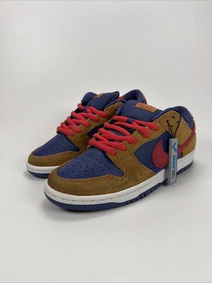 Size 9 Nike SB Dunk Low Pro Wheat Purple Reverse Papa Bear Red BQ6817-700