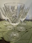 WATERFORD CRYSTAL 6 Lismore 5-7/8" Claret Wine Glasses Vintage