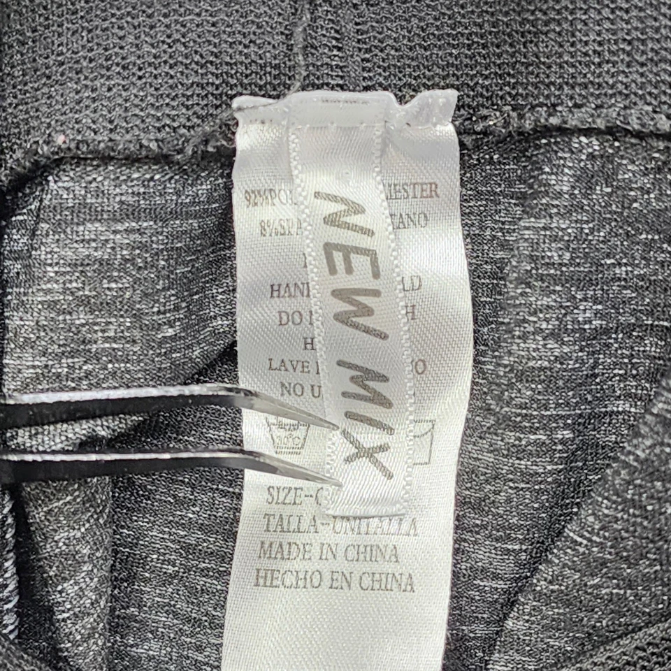 Nuevo Mixto Leggings Mujer Talla Única OS Gris Negro Zig Zag Sin Costuras Cintura Alta Tobillo Foto 3 de 4