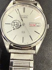 Vintage Seiko SQ Day Date watch-Japan Purdue university inscribed caseback