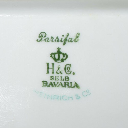 H&C Selb Bavaria Heinrich Parsifal Platte Porzellan weiß Goldrand Jugendstil - Bild 2 von 2
