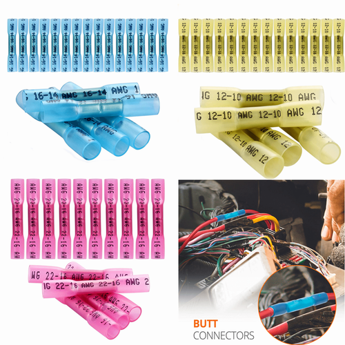 200X Heat Shrink But Connectors + HS-30J 0,5-6mm Wire Terminal Crimp Zange Werkzeug - Bild 3 von 15