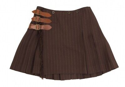 Jean Paul GAULTIER CLASSIQUE Striped Pleats Wrap Skirt Size Jean Paul GAULTIER CLASSIQUE Striped Pleats Wrap Skirt Size
