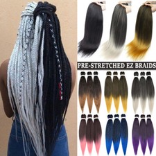 US Long EZ Pre-stretched Jumbo Braiding Hair Extensions Twist Crochet for Human