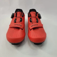 Scurtain Unisex Men Women's Road Bike Cycling Shoes Indoor Outdoor Red Size 6.5