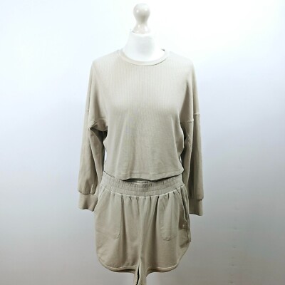 V by Very - Rib Lounge Set - Beige - Size 8-10