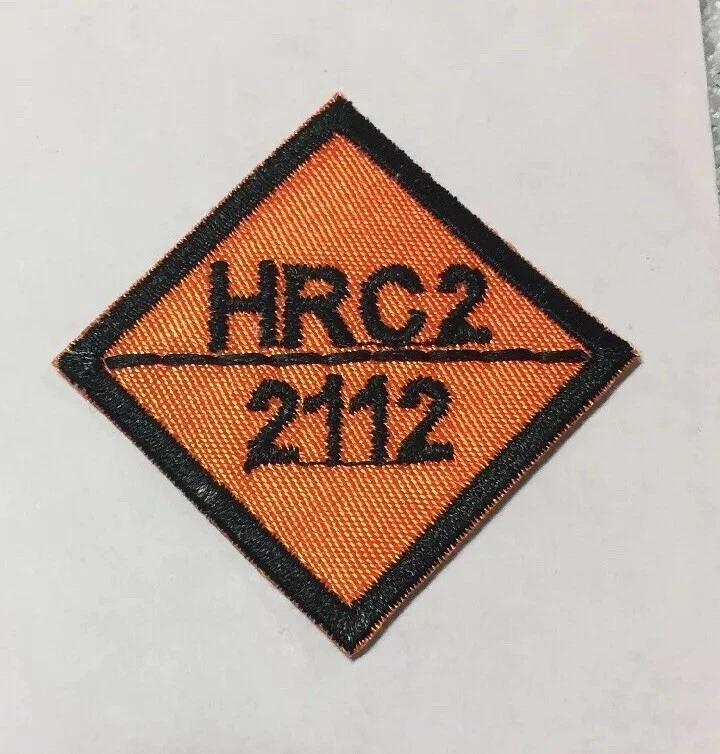7 HRC2 2112 FR Patch Replacement Tags Fire Resistant Retardant FRC Orange Black