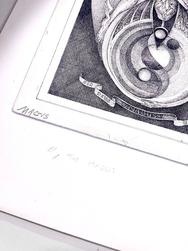 The Magus, Leigh McCloskey Signed Tarot Card Artwork, Test Print 11x17, Vintage - Picture 8 of 11