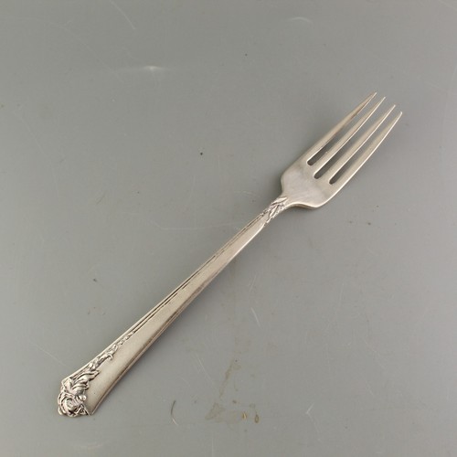 Sterling Erbstück Oneida Damast Rose Gabel 7 5/8" kein Mono 41,8 Gramm