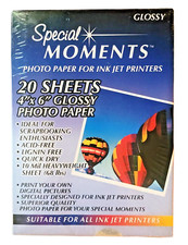 Photo Paper for Ink Jet Printers  4" x 6"  Glossy  20 Sheets  Quick Dry