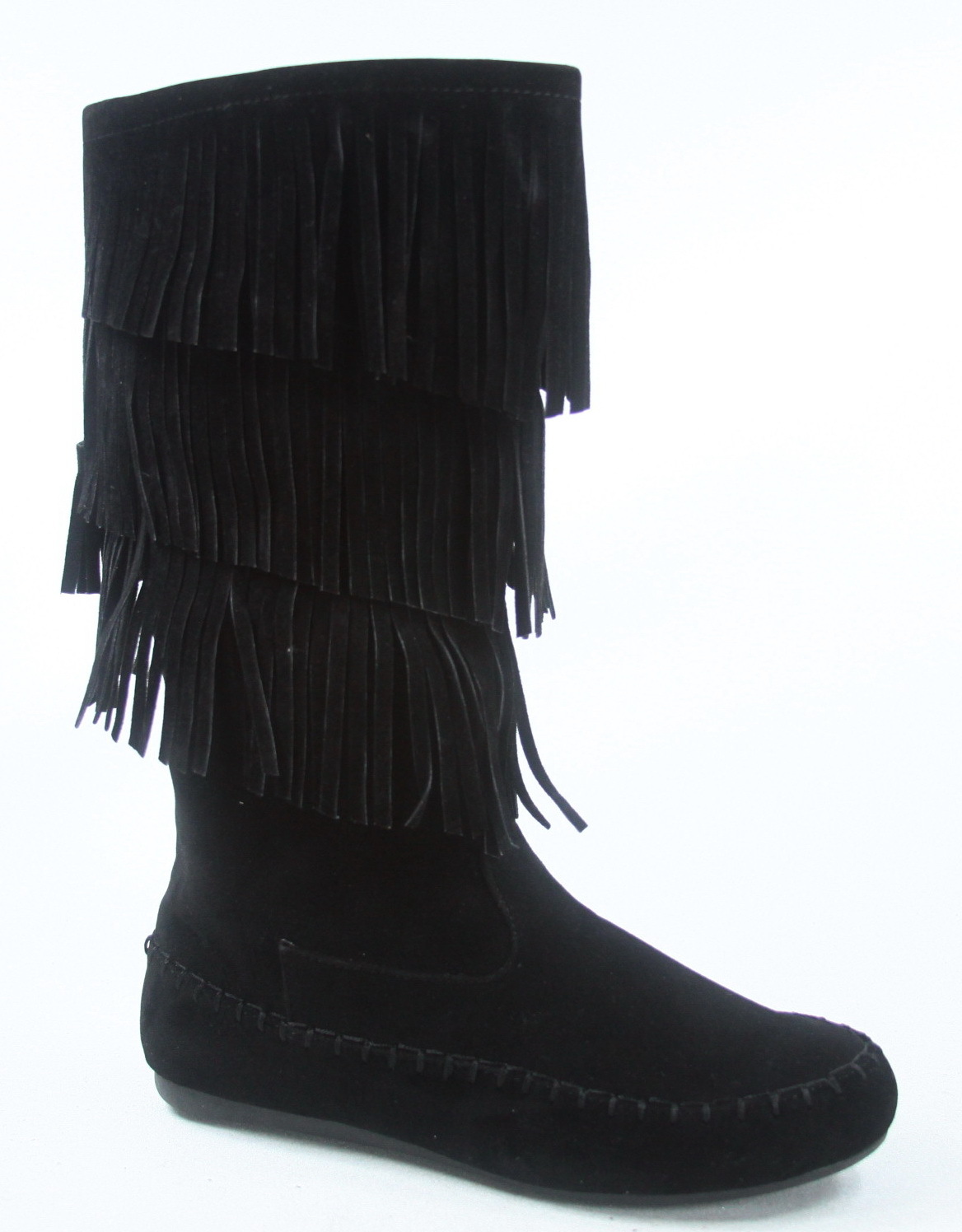 NEW Women's Fringe Zip Round Toe Moccasin Flat & Wedge Boots Shoes Size 5.5 10 eBay