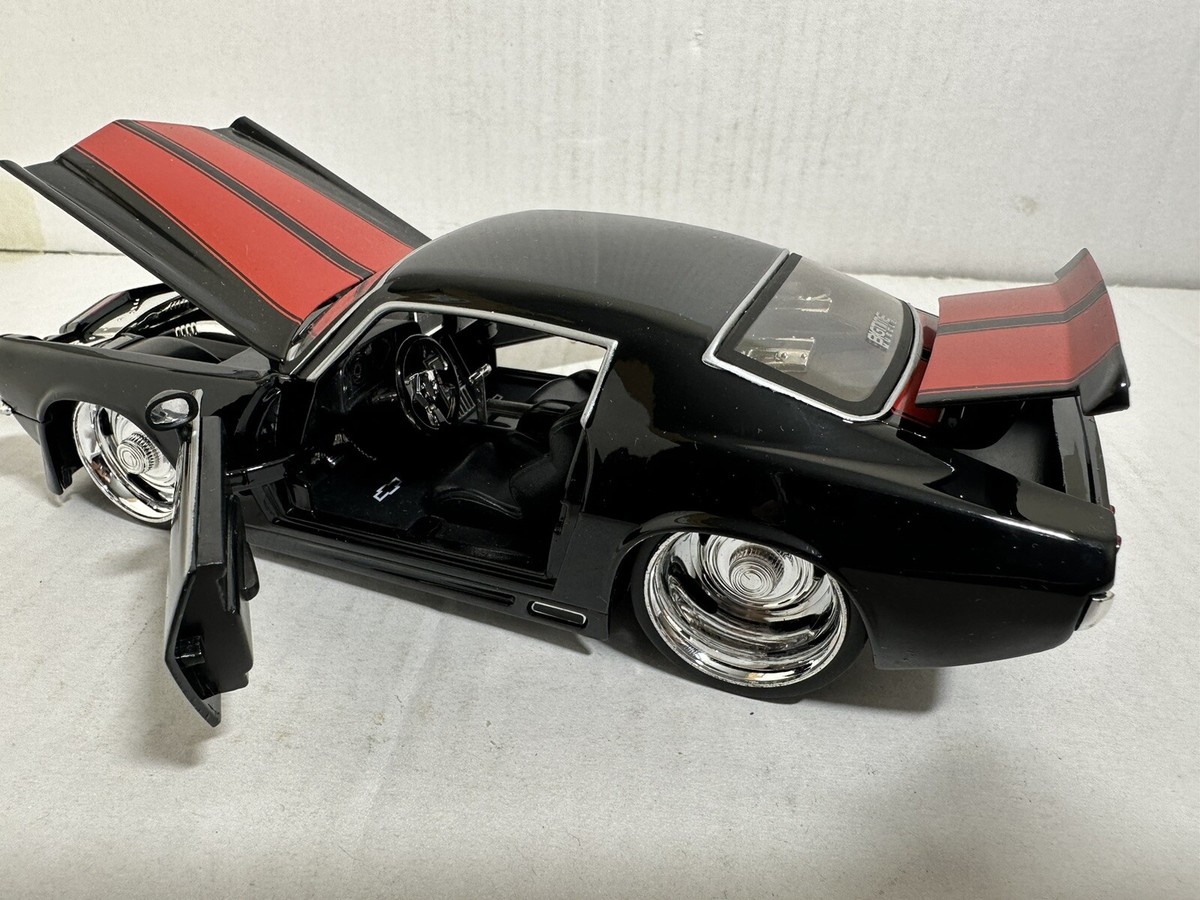 JADA BIGTIME BTM 1971 CHEVY CAMARO BLACK 1:24 RALLY WHEELS