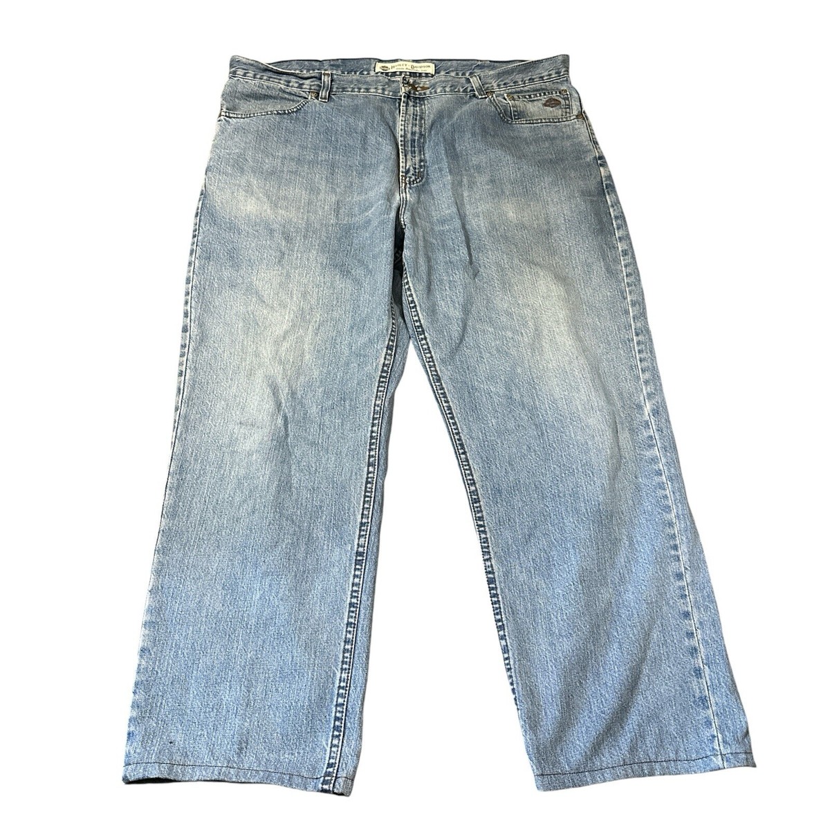 Harley Davidson Jeans Mens 42x30 Acid Wash Biker Outdoors UK