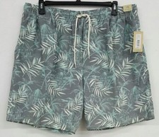 Roundtree  Yorke Caribbean Big Man Teal Palm Men's Swimwear NWT 59.50 1XB-4XB
