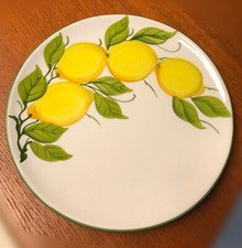 Speiseteller handbemalt Zitronen Keramik aus Italien Landhausstil 13813 27,5 cm