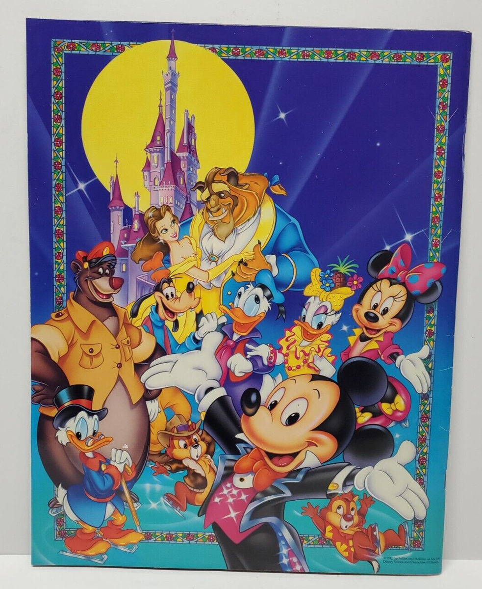 Vintage 1992 Walt Disney World On Ice Beauty And The Beast Program