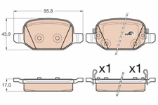 TRW GDB2002 Brake Pad Set, Disc Brake for Fiat