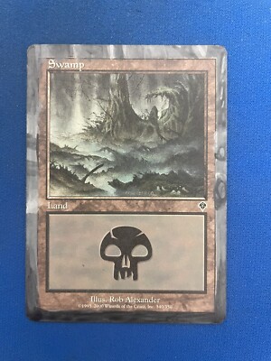 Mtg Hand Painted Altered Art Swamp Extended Border