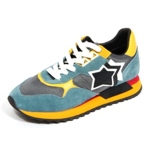H3784 sneaker uomo ATLANTIC STARS man DRACO EMPIRE shoes grey/yellow - Picture 1 of 4