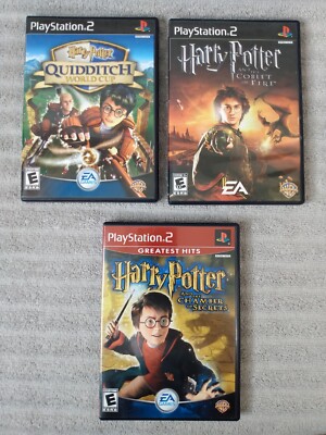 PS2 Harry Potter Game Lot CIB Goblet of Fire Quidditch World Cup Chamber Secrets
