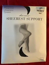 JC PENNEY Sheer Caress Silky Sheer Pantyhose Long Navy