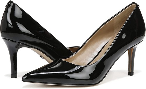 Sam Edelman Vienna Black Patent Stiletto Heel Pointed Toe Slip On Fashion  Pumps | eBay
