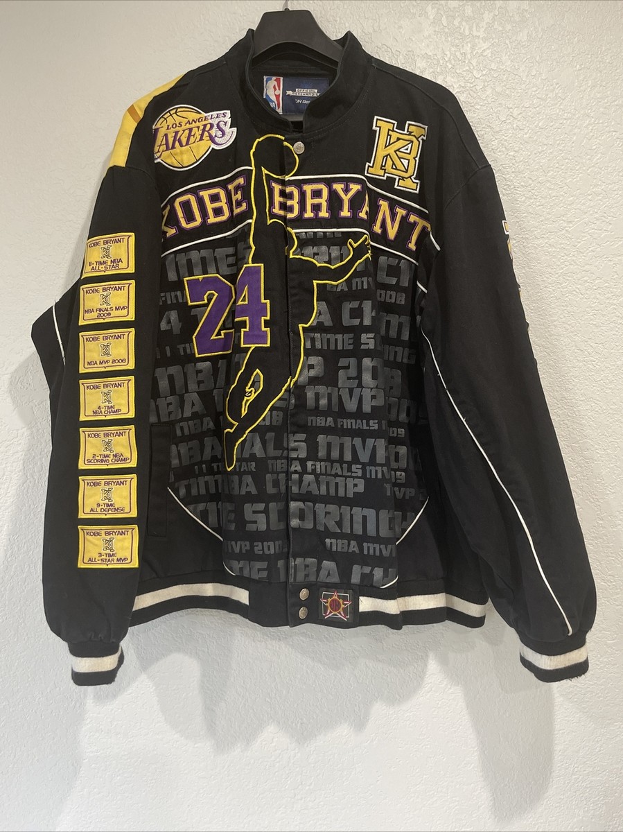 Kobe Bryant JH Design Lakers NBA Coat/Jacket Black/Gold Size 4XL
